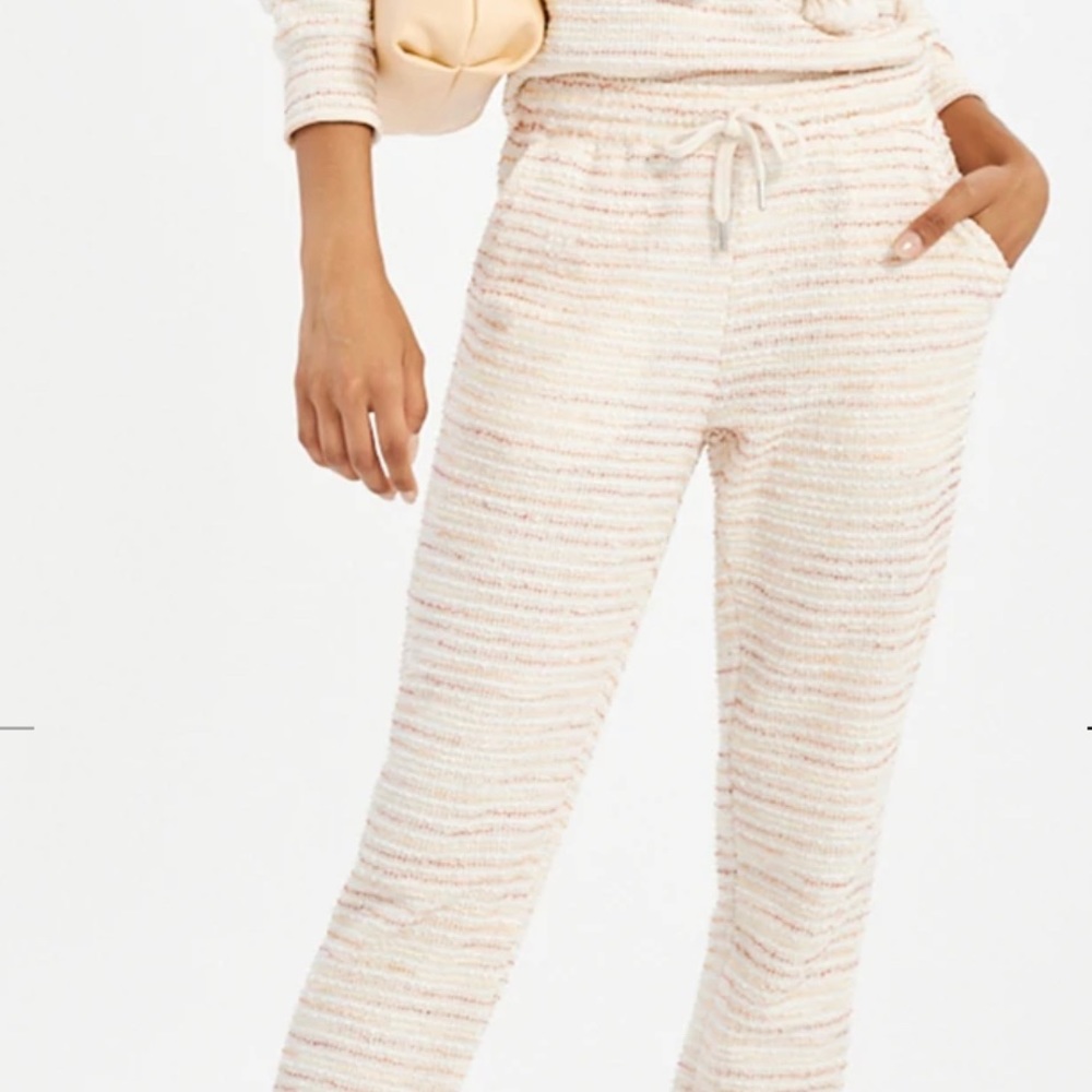 Something Navy Textured Sweatpants